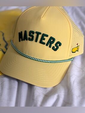 Masters 2026  Yellow Rope-Trim Golf Cap by